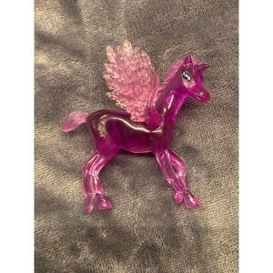 Ja-Ru Purple Translucent Pegasus Unicorn Figure 1097 Mythical Toy
